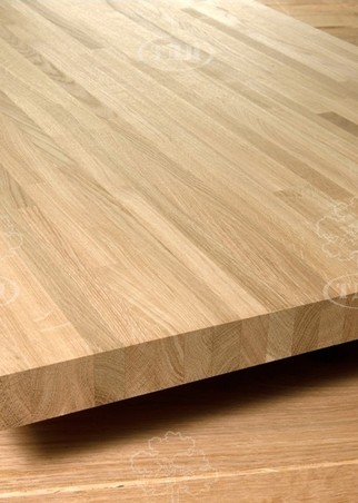 Oak blockboard furniture board. Thickness 40 mm.
